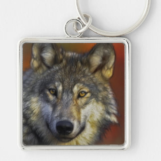 Chaveiro Cara de uma foto do lobo
