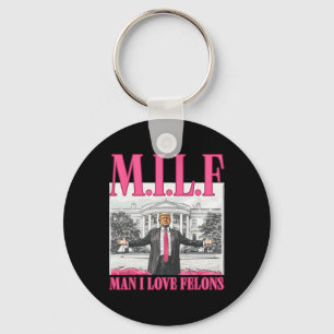 Chaveiro Cara, eu amo criminosos Donald Trump Rosa Engraçad