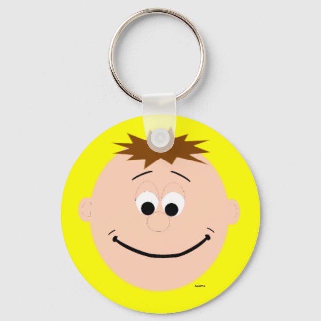 Chaveiro Cara Feliz, Cabelo Escorregado (Frente)