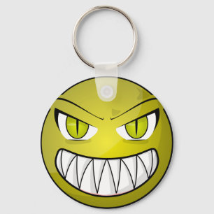 Chaveiro Cara verde irritada assustador dos desenhos