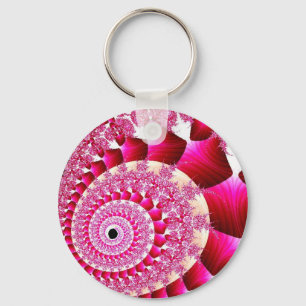 Chaveiro caracol rosa
