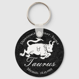 Chaveiro Caractere Astrologico Taurus Zodiac Personalizado 