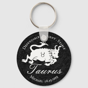 Chaveiro Caractere Astrologico Taurus Zodiac Personalizado