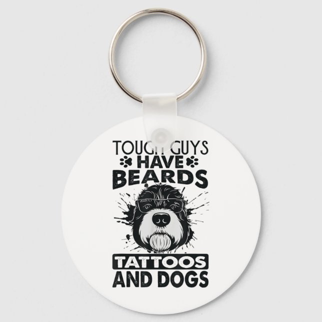 Chaveiro Caras Duras Têm Tatuagens De Barba E Cães _1 (Frente)