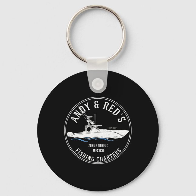 Chaveiro Carateres de Pesca de Vintage Andy Red (Frente)