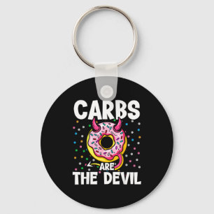 Chaveiro Carboidratos São o Diabo Funny Donut Dieta Ano Nov
