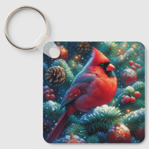 Chaveiro Cardeal de Natal/Inverno