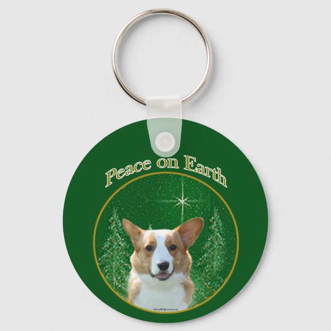 Chaveiro Cardigan Welsh Corgi Peace (Frente)