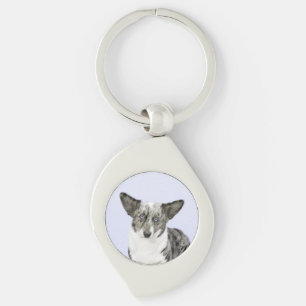 Chaveiro Cardigan Welsh Corgi - Pintura Original para Cacho
