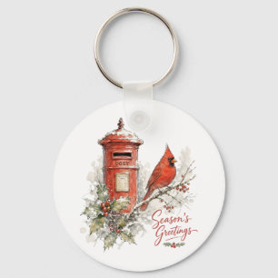 Chaveiro Cardinal de Natal e Caixa Postal Vermelha