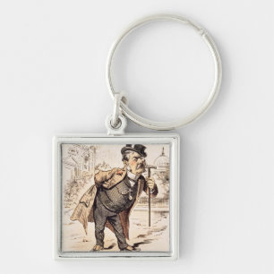 Chaveiro Caricatura de Chester Alan Arthur, c.1883