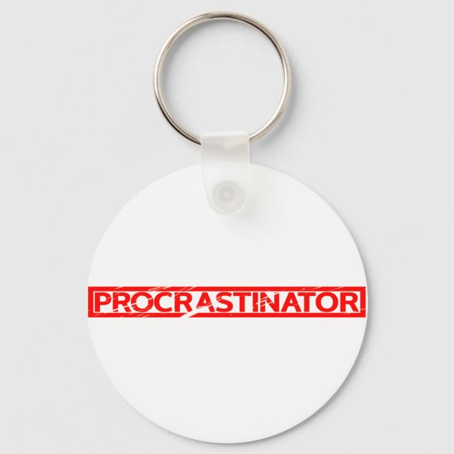 Chaveiro Carimbo de Procrastinador (Frente)