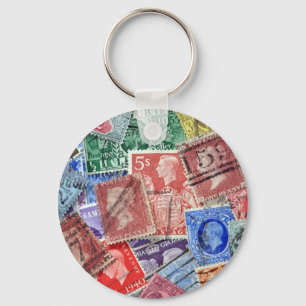 Chaveiro carimbos do Reino Unido, que são tradicionalmente 
