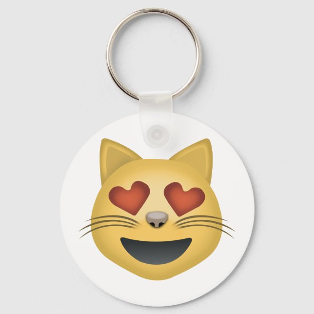 Chaveiro Carinha De Gato Sorridente Com Olhos Molhados De C (Frente)