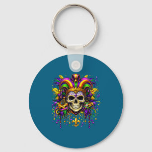 Chaveiro Carnaval de Açúcar Crânio Mardi Gras