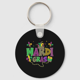 Chaveiro Carnaval de Mardi Gras Fat Terça-Feira Fleur De Li