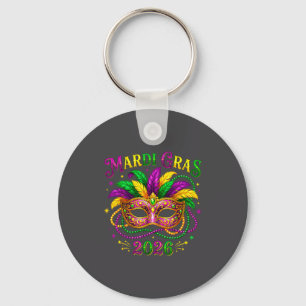 Chaveiro Carnaval Mardi Gras Nova Orleans 2026 Máscara de B