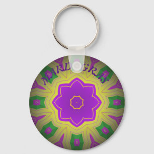 Chaveiro Carnaval, Padrão Mandala Colorido