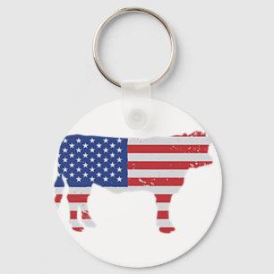 Chaveiro Carne Americana, EUA, Bandeira de CHURRASCO de Car