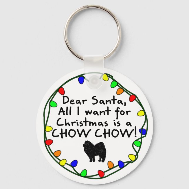 Chaveiro Caros Papais noeis Chow Chow (Frente)