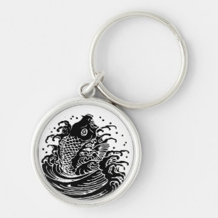 Chaveiro Carpas e água  Pingentes