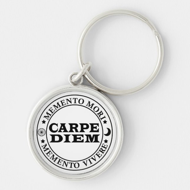 Chaveiro Carpe diem Seize o dia Mmenro mori (Frente)