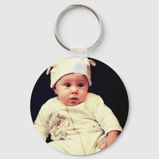 Chaveiro Carregue a foto do seu bebê (Frente)