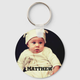 Chaveiro Carregue a foto e o nome do seu bebê