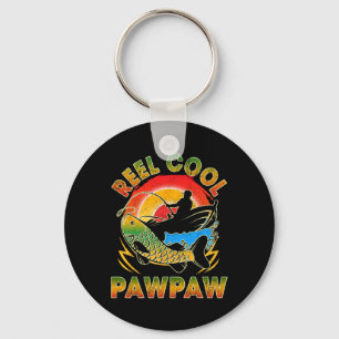 Chaveiro Carrete Legal Papai Retro Amante da Pesca Homens P