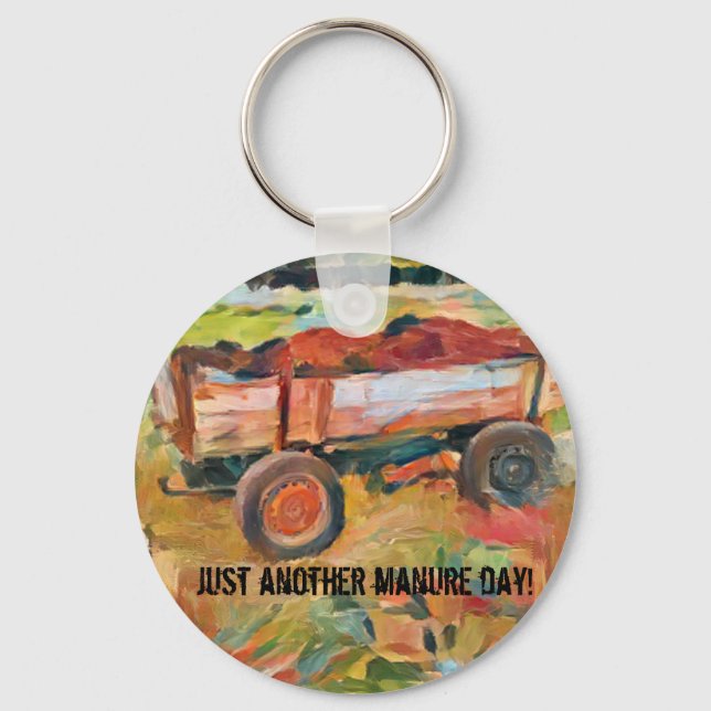 Chaveiro carrinho de estrume de vida rural, A.I. foto melho (Frente)