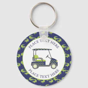 Chaveiro Carrinho de Golfe de Jacaré Elegante