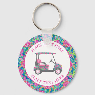 Chaveiro Carrinho de Golfe de Tartarugas Marinhas Elegantes