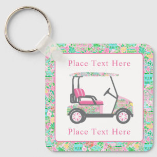 Chaveiro Carrinho de Golfe Preppy Palm Beach
