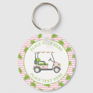 Chaveiro Carrinho de Golfe Turtles Preppy