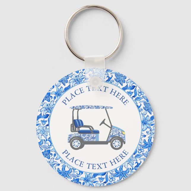 Chaveiro Carrinho de Golfe Turtles Preppy (Frente)