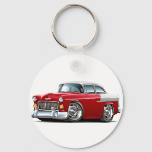 Chaveiro Carro 1955 Vermelho-Branco de Chevy Belair