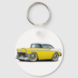 Chaveiro Carro 1956 Amarelo-Branco de Chevy Belair