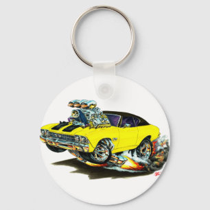 Chaveiro Carro 1968-69 superior Amarelo-Preto de Chevelle