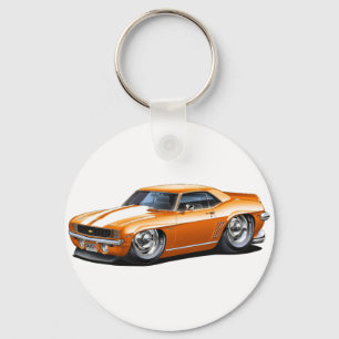 Chaveiro Carro 1969 Alaranjado-Branco de Camaro