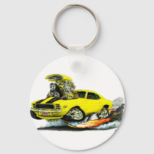 Chaveiro Carro 1969 Amarelo-Preto de Camaro RS SS