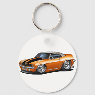 Chaveiro Carro 1969 superior Alaranjado-Preto de Camaro