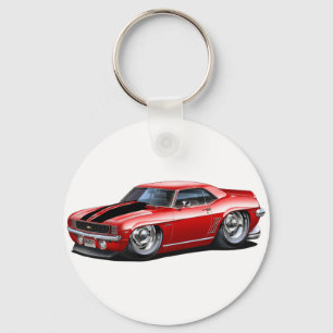 Chaveiro Carro 1969 Vermelho-Preto de Camaro