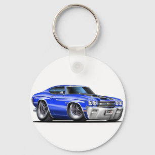 Chaveiro Carro 1970 Azul-Preto de Chevelle
