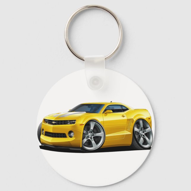 Chaveiro Carro Amarelo-Branco Camaro 2010-12 (Frente)