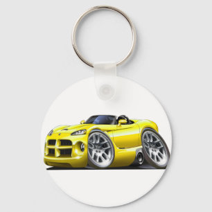 Chaveiro Carro Amarelo do Portador do Viper Dodge