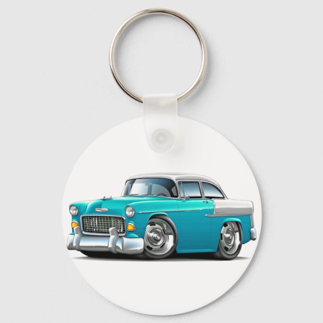 Chaveiro Carro Branco Chevy Belair Turquoise 1955 (Frente)