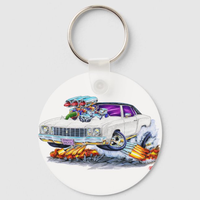 Chaveiro Carro Branco Monte Carlo, 1972 (Frente)