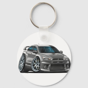 Chaveiro Carro do cinza de Mitsubishi Evo