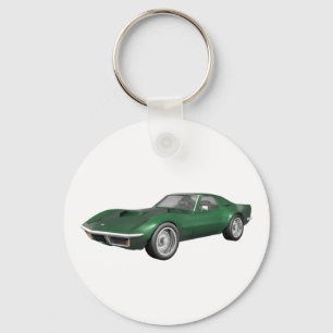 Chaveiro Carro Esportivo Corvette 1970: Conclusão Verde