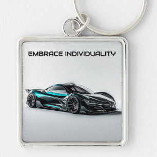 Chaveiro Carro Esportivo Preto Luxuoso Design Moderno Esbel